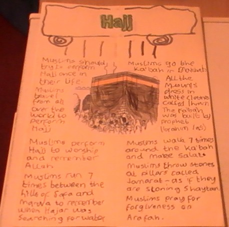 Back page on Hajj (photo taken at night time, poor quality)